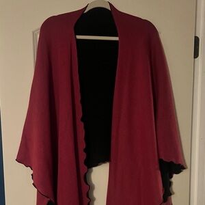 Source Unknown Red Women's Poncho